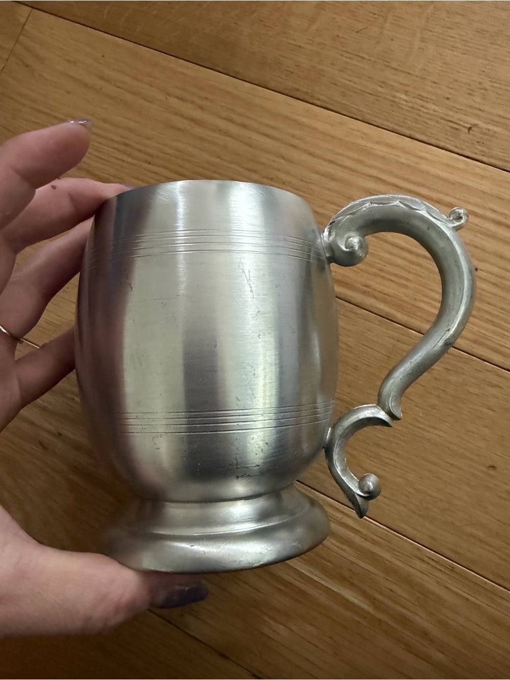 Vintage Sheffield English Pewter Tankard Mug